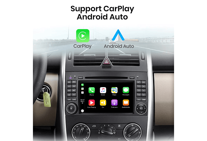 RD027 Android Mercedes b200 a b classe w169 w245 viano vito w639 sprinter w906 1GB a 8GB RAM e 16GB a 128GB ROM com ou sem Carplay