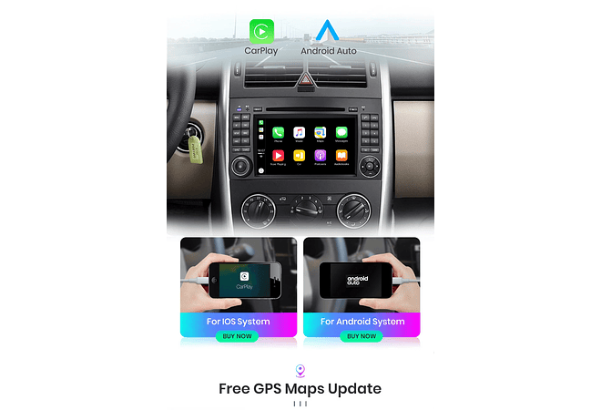 RD027 Android Mercedes b200 a b classe w169 w245 viano vito w639 sprinter w906 1GB a 8GB RAM e 16GB a 128GB ROM com ou sem Carplay