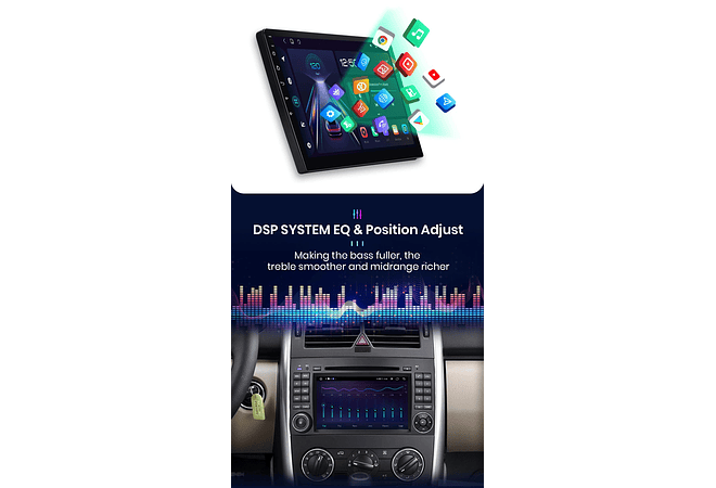 RD027 Android Mercedes b200 a b classe w169 w245 viano vito w639 sprinter w906 1GB a 8GB RAM e 16GB a 128GB ROM com ou sem Carplay