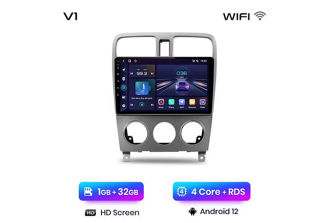 RD024 Android Subaru forester sg 2002-2008 1GB a 8GB RAM e 16GB a 128GB ROM com ou sem Carplay