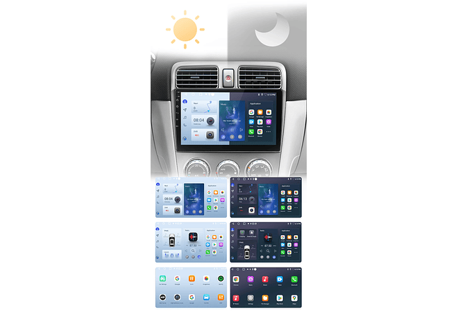 RD024 Android Subaru forester sg 2002-2008 1GB a 8GB RAM e 16GB a 128GB ROM com ou sem Carplay