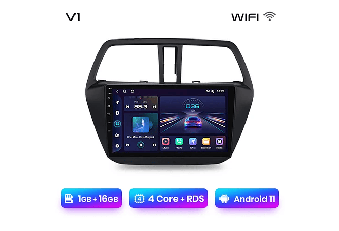 RD031 Android Suzuki sx4 s-cross 2012-2017 1GB a 8GB RAM e 16GB a 128GB ROM com ou sem Carplay