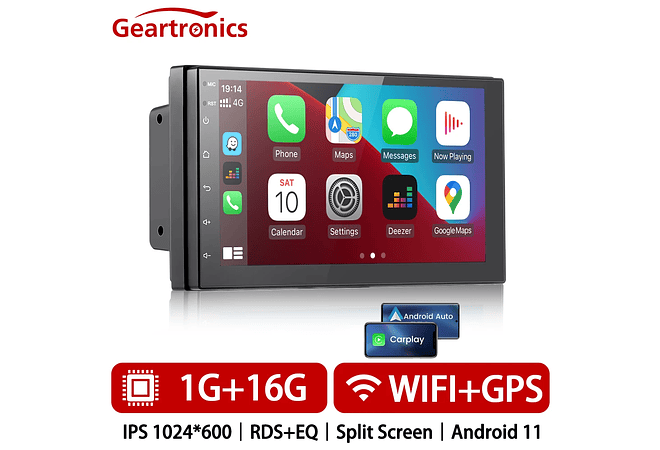 RD027 Auto rádio 1 din universal 7 polegadas 1gb ram 16gb rom