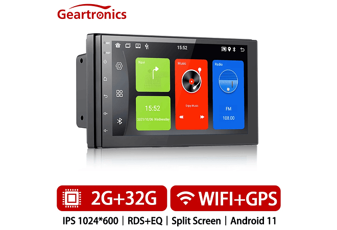 RD027 Auto rádio 1 din universal 7 polegadas 1gb ram 16gb rom