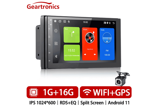 RD027 Auto rádio 1 din universal 7 polegadas 1gb ram 16gb rom