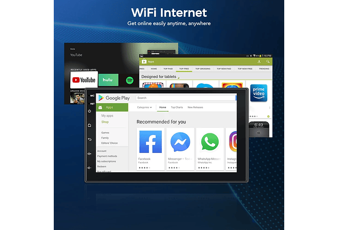 RD027 Auto rádio 1 din universal 7 polegadas 1gb ram 16gb rom