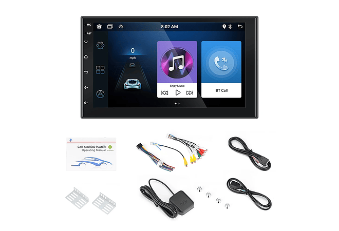 RD027 Auto rádio 1 din universal 7 polegadas 1gb ram 16gb rom