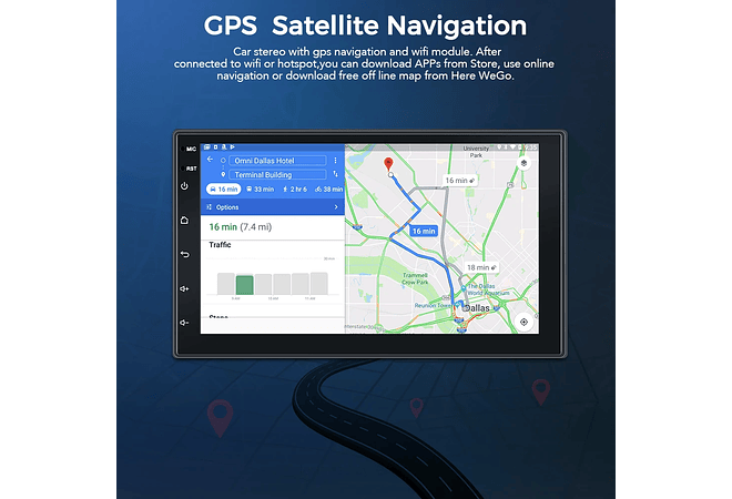 RD027 Auto rádio 1 din universal 7 polegadas 1gb ram 16gb rom