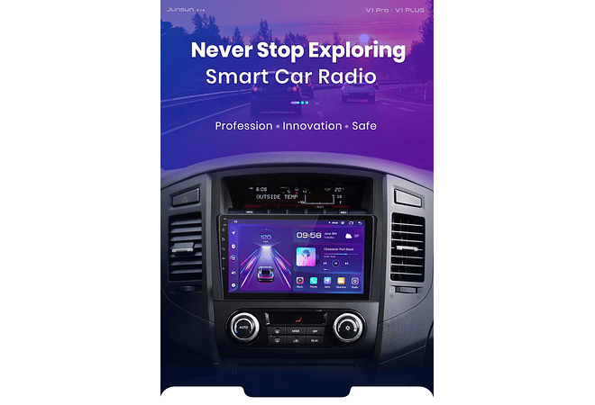 RD034 Android Mitsubishi pajero 4 v80 v90 2006-2014 1GB a 8GB RAM e 16GB a 128GB ROM com ou sem Carplay