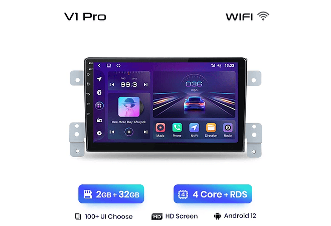 RD036 Android Suzuki grand vitara 3 2005-2015 1GB a 8GB RAM e 16GB a 128GB ROM com ou sem Carplay