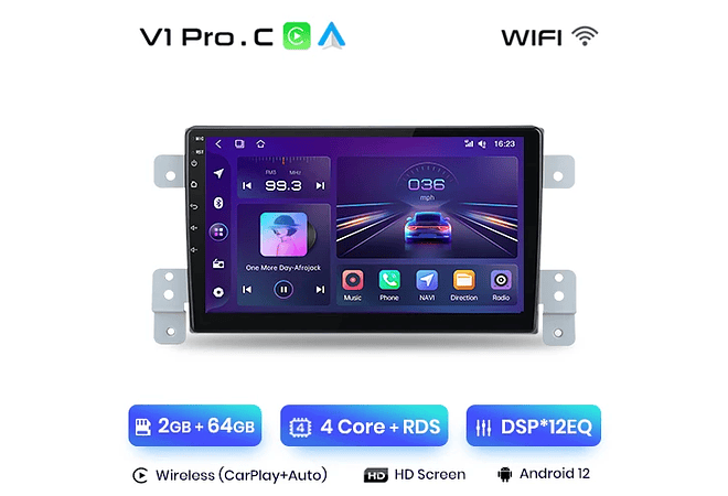 RD036 Android Suzuki grand vitara 3 2005-2015 1GB a 8GB RAM e 16GB a 128GB ROM com ou sem Carplay