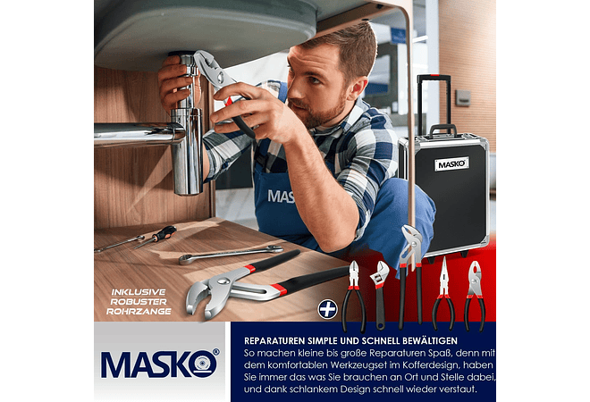 IMP0207 Mala de ferramentas de 969 peças, caixa de carrinho de ferramentas