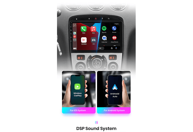 RD043 Android Peugeot 308 308sw 408 2012-2020 1GB a 8GB RAM e 16GB a 128GB ROM com ou sem Carplay