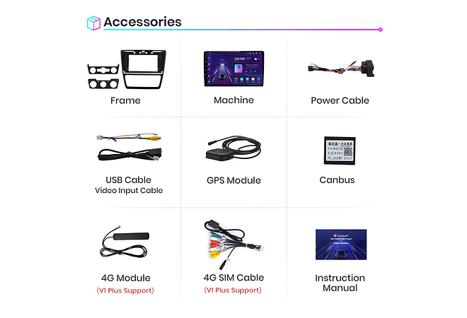 RD044 Android Skoda yeti 5l 2009-2014 1GB a 8GB RAM e 16GB a 128GB ROM com ou sem Carplay