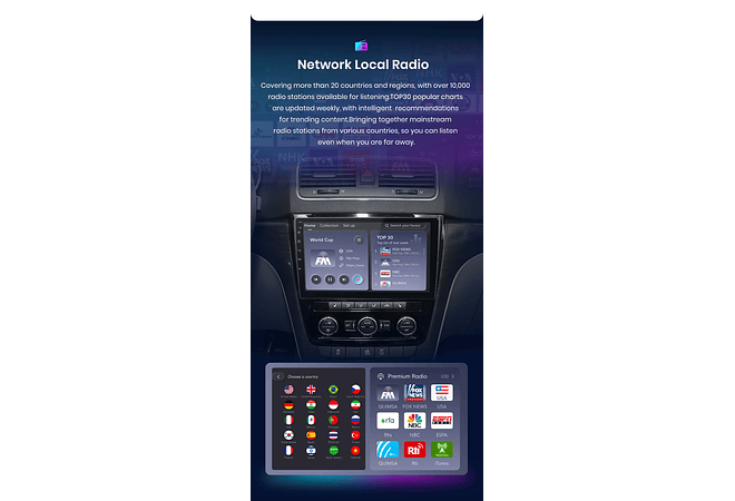 RD044 Android Skoda yeti 5l 2009-2014 1GB a 8GB RAM e 16GB a 128GB ROM com ou sem Carplay