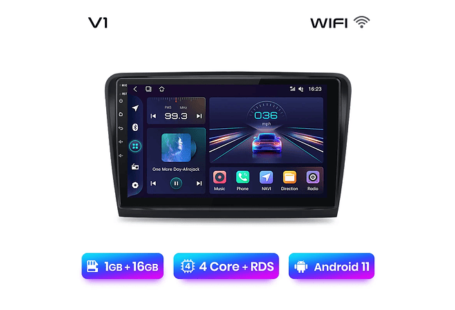 RD045 Android Skoda superb 2008-2015 1GB a 8GB RAM e 16GB a 128GB ROM com ou sem Carplay