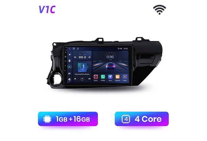 RD047 Android Toyota hilux captador an120 2015-2020 1GB a 8GB RAM e 16GB a 128GB ROM com ou sem Carplay