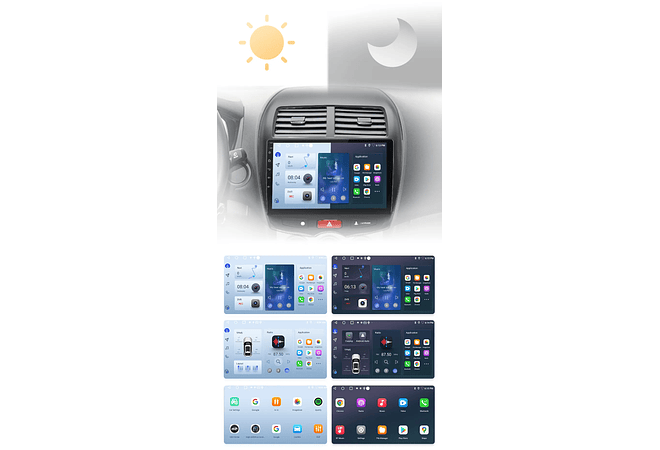 RD048 Android Mitsubishi Asx 1 2010-2016 1GB a 8GB RAM e 16GB a 128GB ROM com ou sem Carplay