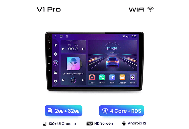 RD050 Android Skoda Fabia 2 2007-2014 1GB a 8GB RAM e 16GB a 128GB ROM com ou sem Carplay