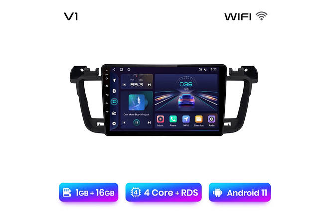 RD051 Android Peugeot 508 508sw 2011-2018 1GB a 8GB RAM e 16GB a 128GB ROM com ou sem Carplay