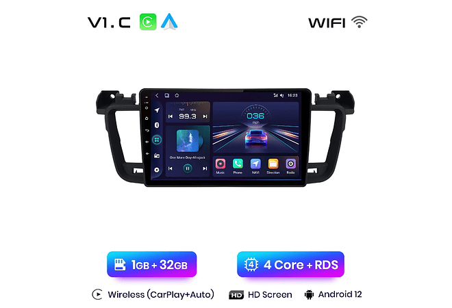 RD051 Android Peugeot 508 508sw 2011-2018 1GB a 8GB RAM e 16GB a 128GB ROM com ou sem Carplay