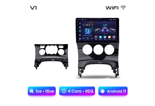 RD052 Android Peugeot 3008 2009-2015 1GB a 8GB RAM e 16GB a 128GB ROM com ou sem Carplay