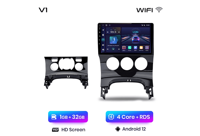 RD052 Android Peugeot 3008 2009-2015 1GB a 8GB RAM e 16GB a 128GB ROM com ou sem Carplay