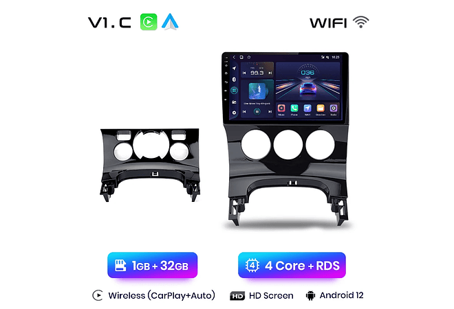 RD052 Android Peugeot 3008 2009-2015 1GB a 8GB RAM e 16GB a 128GB ROM com ou sem Carplay