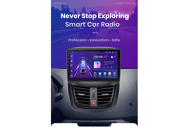 RD055 Android Peugeot 207 207cc 2006-2015 1GB a 8GB RAM e 16GB a 128GB ROM com ou sem Carplay