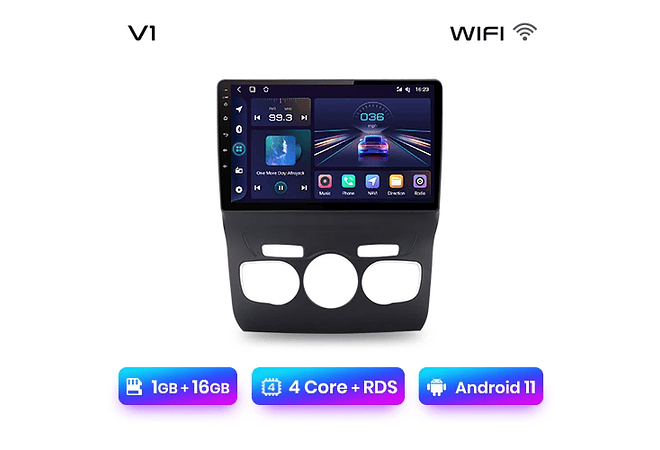 RD057 Android Citroen c4 2 b7 2013-2016 1GB a 8GB RAM e 16GB a 128GB ROM com ou sem Carplay