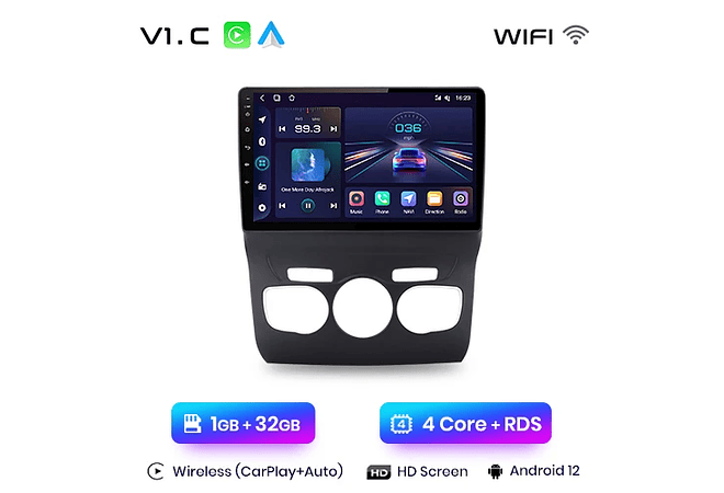 RD057 Android Citroen c4 2 b7 2013-2016 1GB a 8GB RAM e 16GB a 128GB ROM com ou sem Carplay