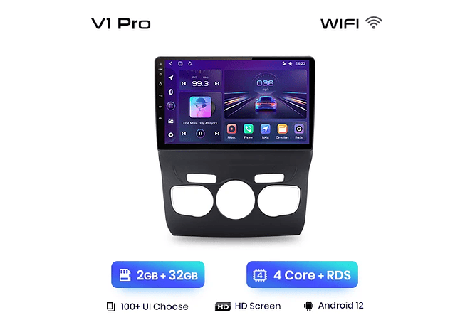 RD057 Android Citroen c4 2 b7 2013-2016 1GB a 8GB RAM e 16GB a 128GB ROM com ou sem Carplay