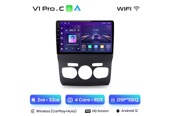 RD057 Android Citroen c4 2 b7 2013-2016 1GB a 8GB RAM e 16GB a 128GB ROM com ou sem Carplay