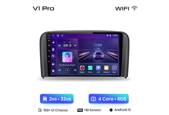 RD058 Android Volvo S80 1998-2006 1GB a 8GB RAM e 16GB a 128GB ROM com ou sem Carplay