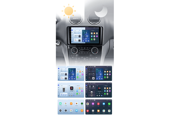 RD061 Android Mercedes m-classe w164 gl-classe x164 ml gl 1GB a 8GB RAM e 16GB a 128GB ROM com ou sem Carplay