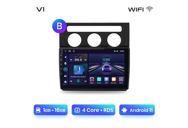 RD062 Android Volkswagen TOURAN 1 2003-2010 1GB a 8GB RAM e 16GB a 128GB ROM com ou sem Carplay