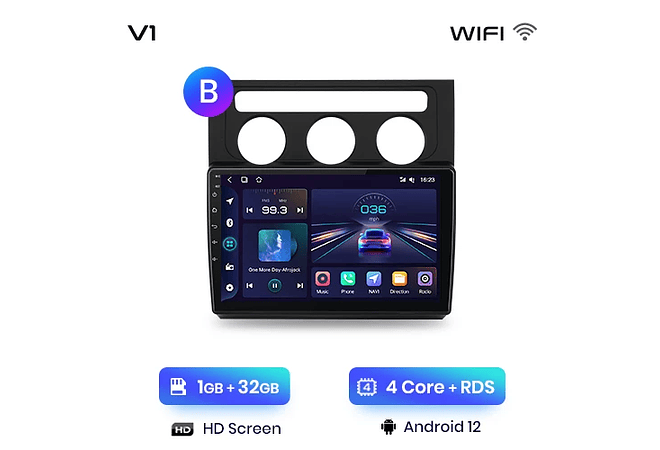 RD062 Android Volkswagen TOURAN 1 2003-2010 1GB a 8GB RAM e 16GB a 128GB ROM com ou sem Carplay