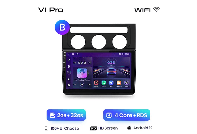 RD062 Android Volkswagen TOURAN 1 2003-2010 1GB a 8GB RAM e 16GB a 128GB ROM com ou sem Carplay