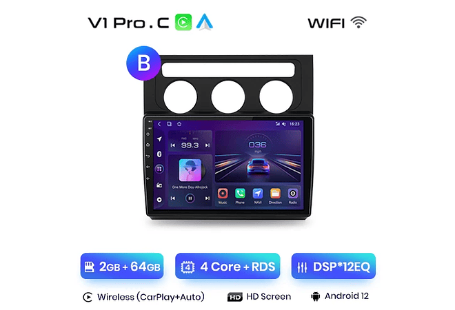 RD062 Android Volkswagen TOURAN 1 2003-2010 1GB a 8GB RAM e 16GB a 128GB ROM com ou sem Carplay