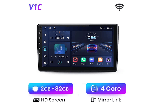 RD063 Android Fiat 500I 2012-2017 1GB a 8GB RAM e 16GB a 128GB ROM com ou sem Carplay