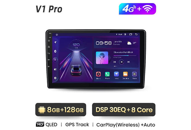 RD063 Android Fiat 500I 2012-2017 1GB a 8GB RAM e 16GB a 128GB ROM com ou sem Carplay