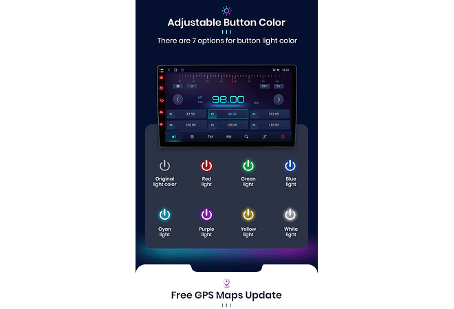 RD063 Android Fiat 500I 2012-2017 1GB a 8GB RAM e 16GB a 128GB ROM com ou sem Carplay