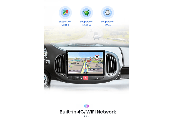 RD063 Android Fiat 500I 2012-2017 1GB a 8GB RAM e 16GB a 128GB ROM com ou sem Carplay