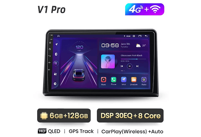 RD066 Android Hyundai SONATA 2017-2019 1GB a 8GB RAM e 16GB a 128GB ROM com ou sem Carplay