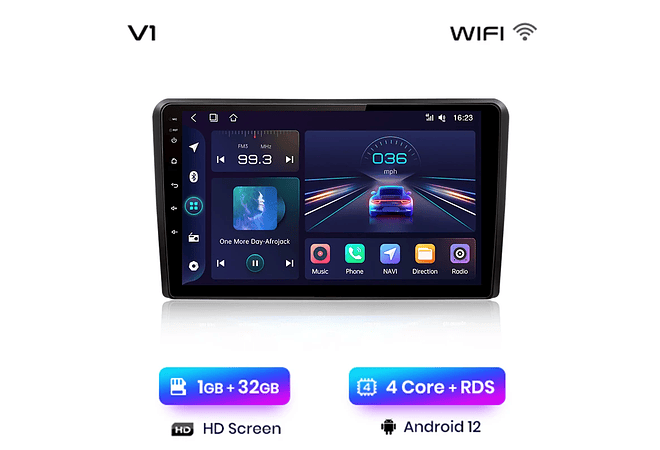 RD073 Android Audi a3 8p 2003-2013 1GB a 8GB RAM e 16GB a 128GB ROM com ou sem Carplay