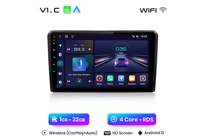 RD073 Android Audi a3 8p 2003-2013 1GB a 8GB RAM e 16GB a 128GB ROM com ou sem Carplay