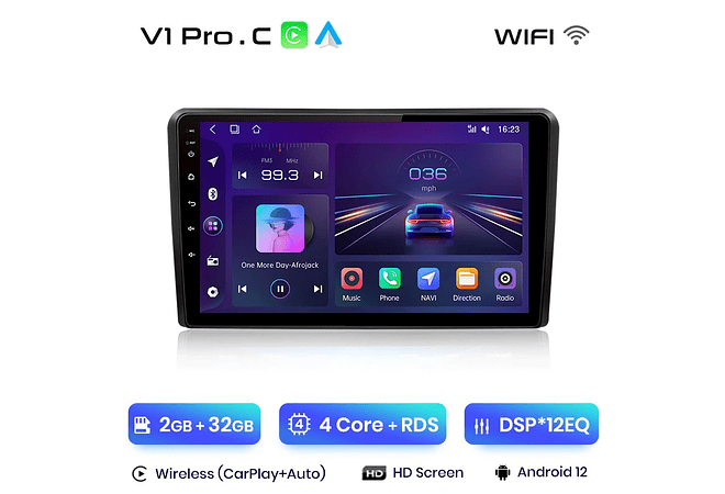 RD073 Android Audi a3 8p 2003-2013 1GB a 8GB RAM e 16GB a 128GB ROM com ou sem Carplay