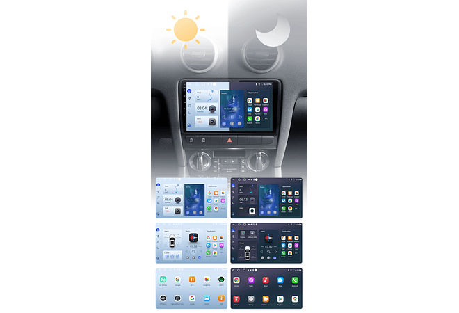 RD073 Android Audi a3 8p 2003-2013 1GB a 8GB RAM e 16GB a 128GB ROM com ou sem Carplay