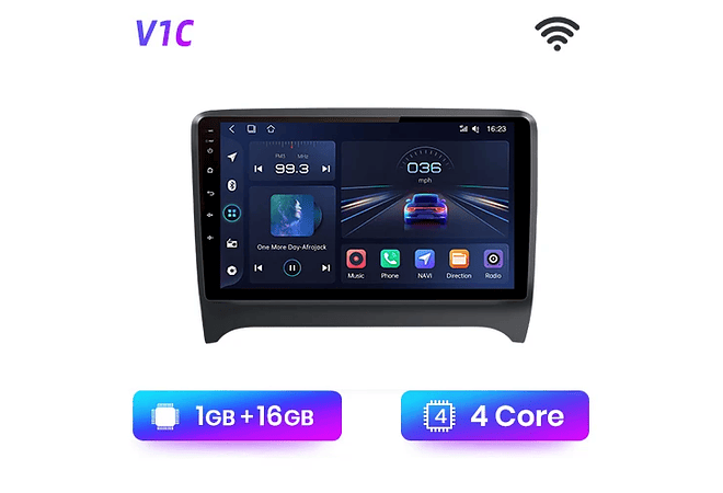 RD074 Android Audi TT, mk2, 8j, 2002-2013 1GB a 8GB RAM e 16GB a 128GB ROM com ou sem Carplay