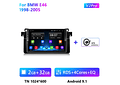 RD081 Android bmw e46 m3 318/320/325/330/335 1998-2005 1GB a 8GB RAM e 16GB a 128GB ROM com ou sem Carplay